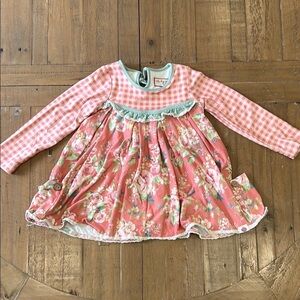 Cheeky plum gingham rose play tunic